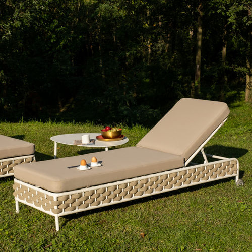 Lettino prendisole contemporaneo - LOVE  - DRIGANI SRL - in Textilene® / in corda / in alluminio