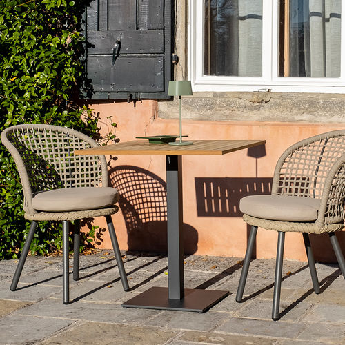 Tavolo contemporaneo - ALASKA - DRIGANI SRL - in HPL / con supporto in metallo / quadrato