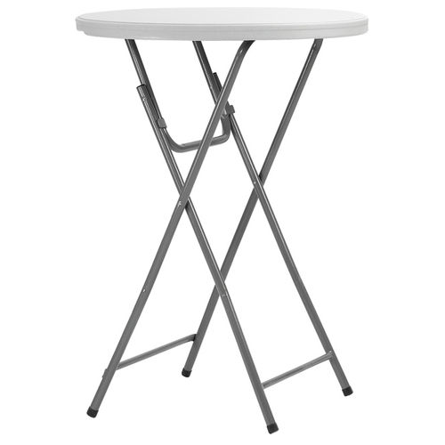 Tavolo alto contemporaneo - PRAXI 80 - DRIGANI SRL - in plastica / con supporto in metallo / rotondo