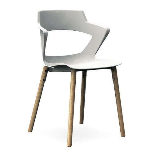 Sedia contemporanea - UF 168 - DRIGANI SRL - da interno / in plastica / con supporto in legno