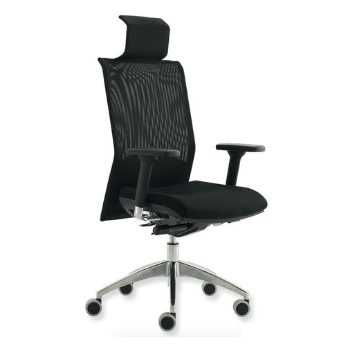 Poltrona direzionale contemporaneo - UF 512 A - DRIGANI SRL - in pelle / in metallo / a schienale alto