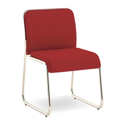 Sedia contemporanea - UF 183 - DRIGANI SRL - da interno / in tessuto / con supporto in metallo cromato