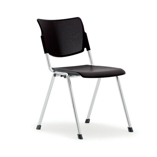 Sedia contemporanea - UF 104 - DRIGANI SRL - da interno / in rete / con supporto in metallo cromato