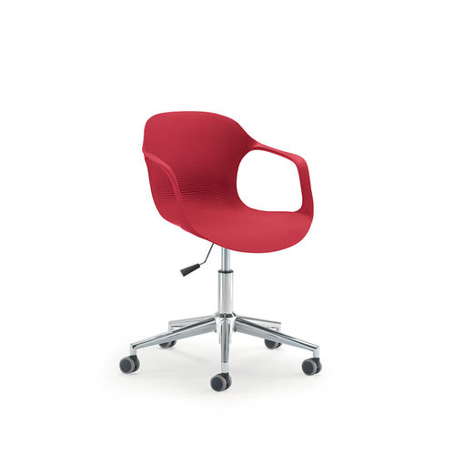 Sedia contemporanea - UF 853/B - DRIGANI SRL - da interno / in plastica / con supporto in metallo cromato