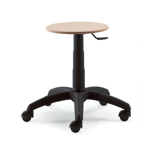 Sgabello contemporaneo - UF 401 - DRIGANI SRL - in legno / con supporto in plastica / con base centrale