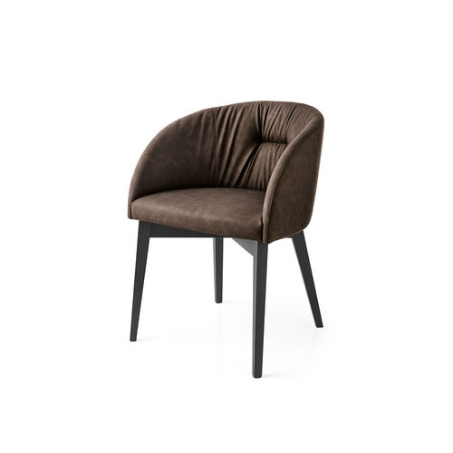 Sedia contemporanea - PL 1902 - DRIGANI SRL - da interno / in poliestere / con supporto in faggio