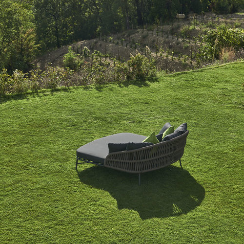 Lettino prendisole contemporaneo - DROP - DRIGANI SRL - in Textilene® / in alluminio / in corda