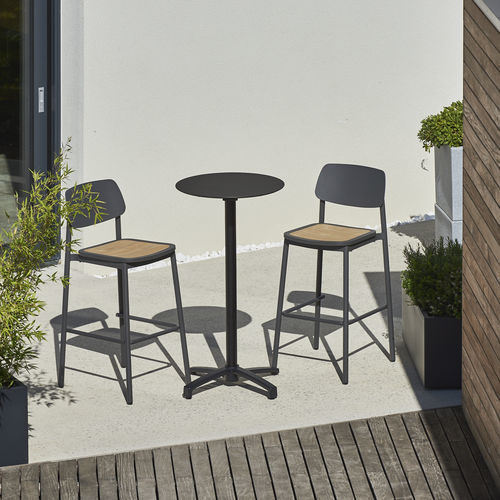 Sedia alta contemporanea - NOA - DRIGANI SRL - da giardino / da interno / in teak