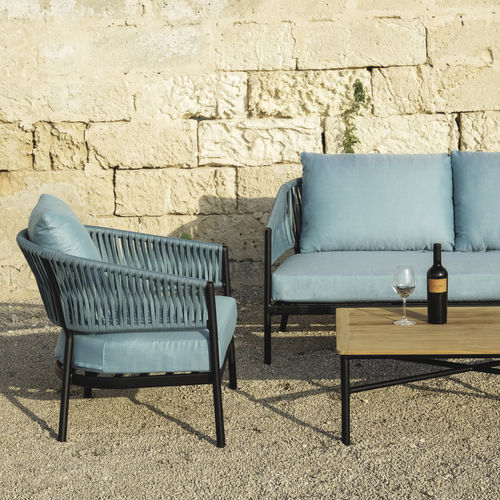 Poltrona contemporanea - GAIA-BELIZE - DRIGANI SRL - in Textilene® / in corda / in alluminio