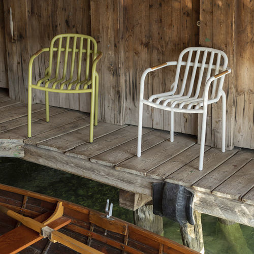 Poltrona contemporanea - ARIA  - DRIGANI SRL - in alluminio / in teak / in alluminio
