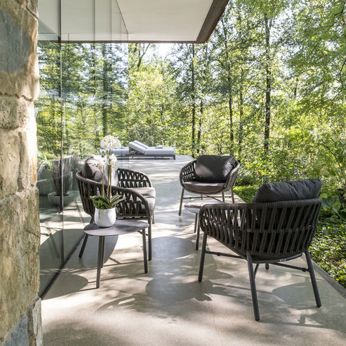 Poltrona contemporanea - DREAM  - DRIGANI SRL - in tessuto / in espanso / in teak