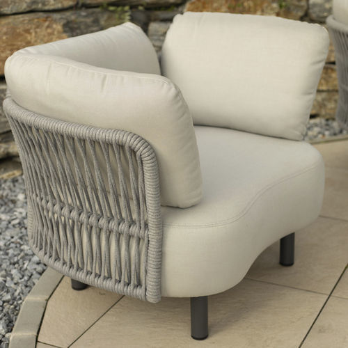 Poltrona contemporanea - MOON  - DRIGANI SRL - in pelle / in espanso / in alluminio