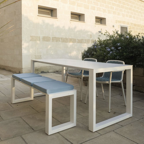 Panca da giardino contemporanea - COMFORT P - DRIGANI SRL - in acciaio / in HPL / senza schienale