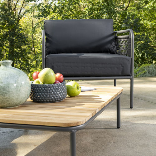 Poltrona contemporanea - CORTINA - DRIGANI SRL - in Textilene® / in corda / in alluminio