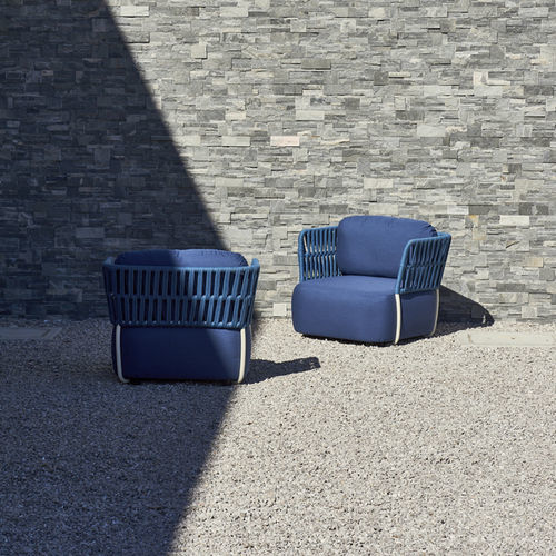 Poltrona contemporanea - SOFT ONE - DRIGANI SRL - in tessuto / in alluminio / in corda