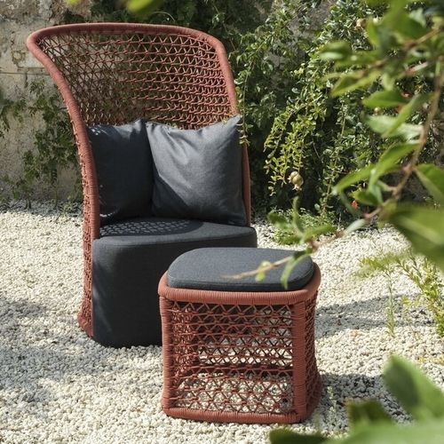 Poltrona contemporanea - QUEEN - DRIGANI SRL - in tessuto / in alluminio / in corda