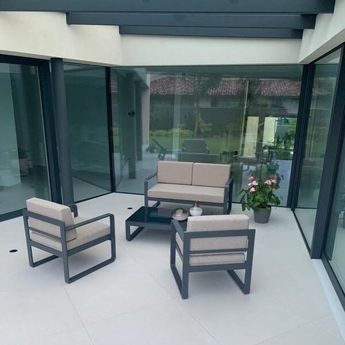 Poltrona minimalista - STAR SET  - DRIGANI SRL - in tessuto / in metallo / con cuscino rimovibile