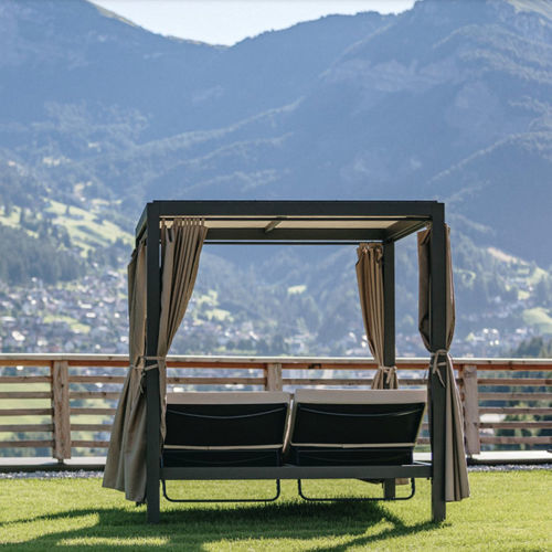 Chaise longue contemporanea - MALDIVE   - DRIGANI SRL - in tessuto / in espanso / in alluminio
