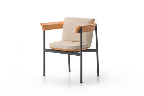Sedia da giardino moderna - Ermes - DRIGANI SRL - per esterni / in alluminio / in gomma