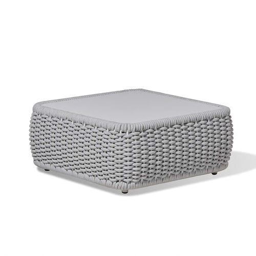 Tavolino basso contemporaneo - AURA - DRIGANI SRL - in alluminio / in corda / con supporto in alluminio