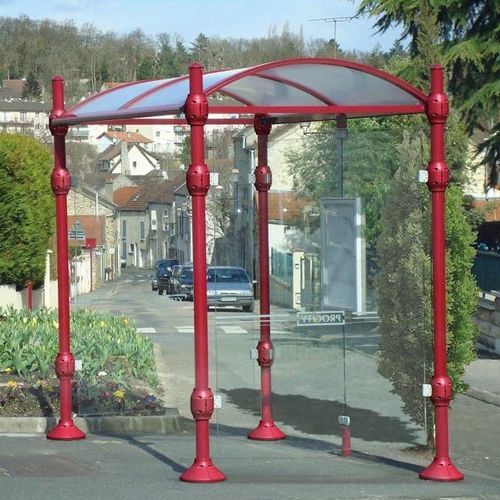 Pensilina per fermata d'autobus in vetro - PROVINCE AGORA - PROCITY - in alluminio / in alluminio anodizzato / in ghisa di alluminio