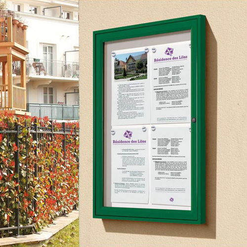 Pannello espositivo a muro - TRADITION - PROCITY - da esterno / LED / magnetico