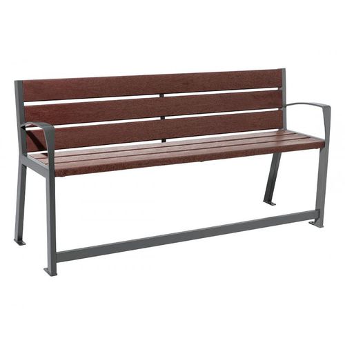 Panca per spazi pubblici contemporanea - SILAOS® ASSIST - PROCITY - in plastica riciclata / in acciaio galvanizzato / in acciaio