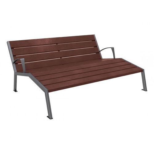 Lettino prendisole contemporaneo - SILAOS® - PROCITY - in acciaio galvanizzato / in plastica riciclata / in plastica riciclata