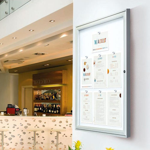 Pannello espositivo a muro - ALLURE - PROCITY - da interno / LED / magnetico