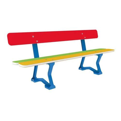 Panca per spazi pubblici in acciaio verniciato - Mora junior - PROCITY - in HDPE / con schienale / per bambini