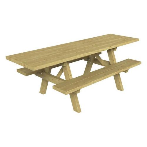 Tavolo da picnic contemporaneo - Turin - PROCITY - in legno / con supporto in legno / rettangolare