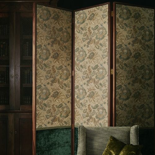 Tessuto per tende - CASSIA  - Colefax & Fowler - da parete / a fiori / in cotone