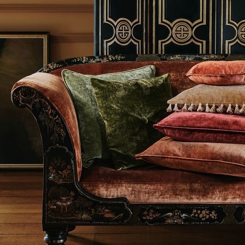 Tessuto da tappezzeria - COSIMA  - Colefax & Fowler - per tende / a tinta unita / in cotone