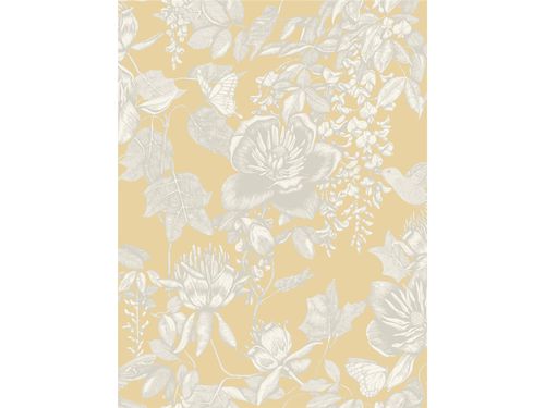 Carta da parati classica - TIVOLI YELLOW - Lee Jofa - con motivi floreali / gialla
