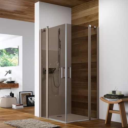 Parete doccia battente - DESIGN ELEGANCE - Hüppe - d'angolo / con telaio parziale