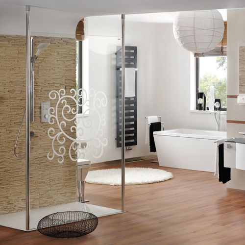 Doccia all'italiana - STUDIO PARIS ELEGANCE - Hüppe - in vetro / rettangolare