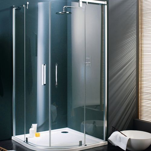 Parete doccia battente - REFRESH PURE - Hüppe - curva / d'angolo