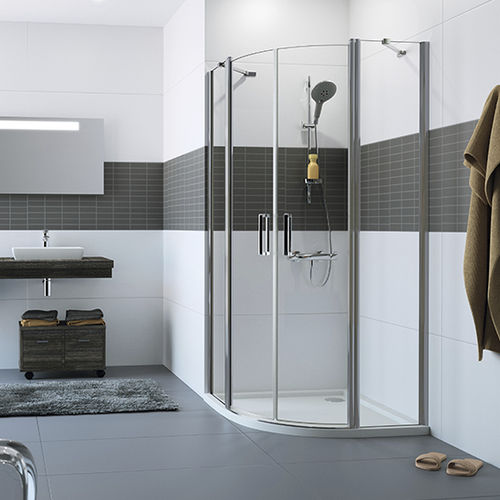 Parete doccia battente - CLASSICS 2 - Hüppe - curva / d'angolo