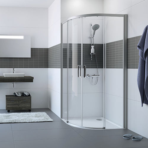 Parete doccia scorrevole - CLASSICS 2 EASYENTRY - Hüppe - curva / d'angolo