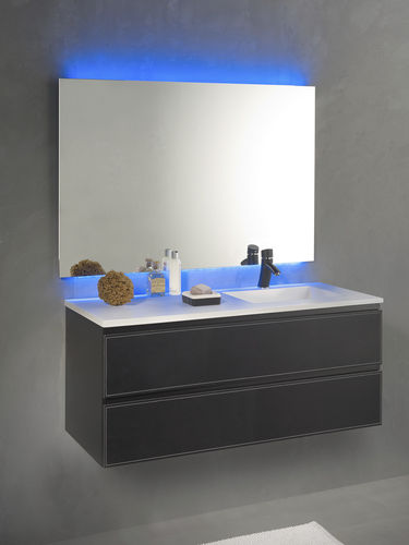 Mobile lavabo sospeso - LOFT & BATH 120 CM - KRAMER - in legno / contemporaneo / con specchio