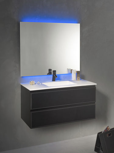 Mobile lavabo sospeso - LOFT & BATH 100 CM - KRAMER - in legno / contemporaneo / con specchio