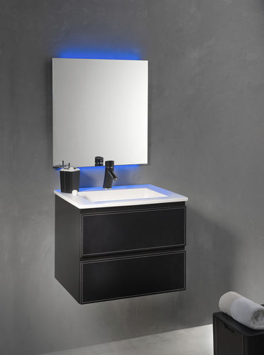 Mobile lavabo sospeso - LOFT & BATH - 60 CM - KRAMER - in legno / contemporaneo / con specchio