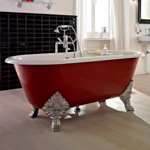 Vasca da bagno ovale - 4009 - Sbordoni - con piedi / ad uso professionale / per ambiente abitativo