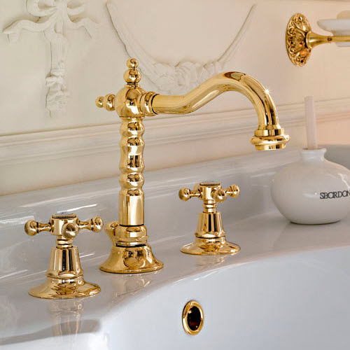 Miscelatore doppio comando per lavabo - LO142CLOL - Sbordoni - per bidet / da appoggio / in metallo