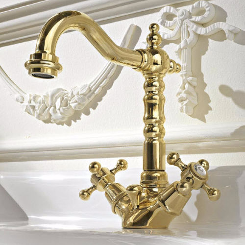 Miscelatore doppio comando per lavabo - LO87OL - Sbordoni - da appoggio / in metallo / da bagno
