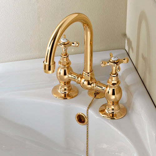 Miscelatore doppio comando per lavabo - MR138OL - Sbordoni - da appoggio / in metallo / da bagno