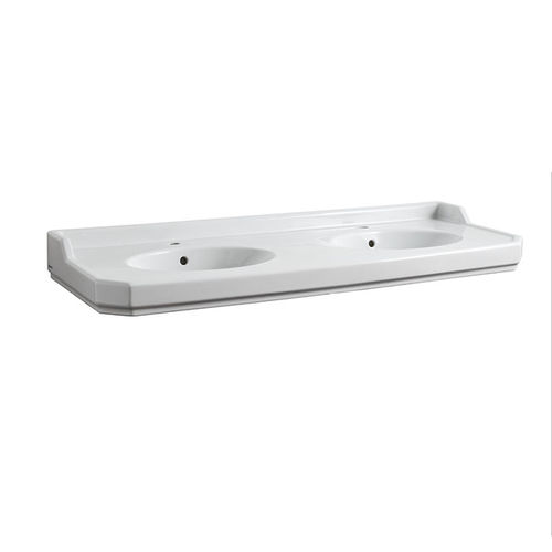 Lavabo consolle - 9200 - Sbordoni - in ceramica / doppio / rettangolare