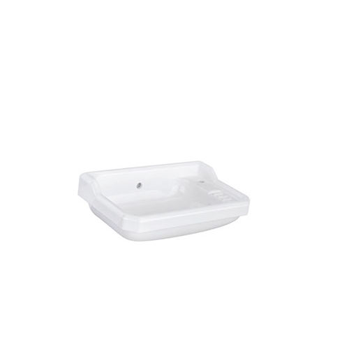 Lavabo da appoggio - 9050 - Sbordoni - in ceramica / con miscelatore / rettangolare