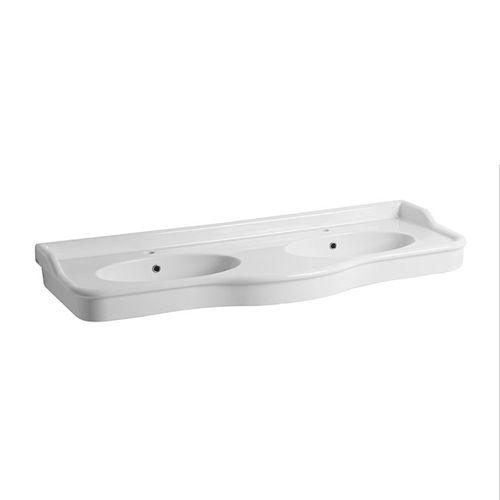 Lavabo consolle - 7200 - Sbordoni - in ceramica / doppio / rettangolare