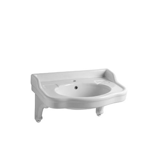 Lavabo sospeso - 7070 + 7070M - Sbordoni - in ceramica / rettangolare / 1 foro